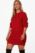 Boohoo Plus Ellie Cable Knitted Jumper