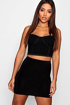 Boohoo Slinky Mini Skirt