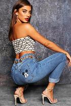 Boohoo Mickey Graphic Mom Jeans