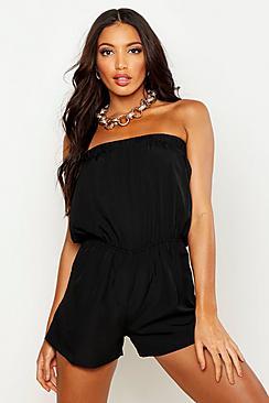 Boohoo Bandeau Beach Playsuit