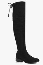 Boohoo Heidi Tie Back Over The Knee Boot