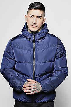 Boohoo Puffer With Tech Zips