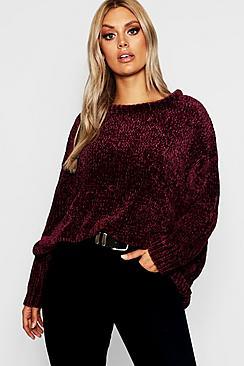 Boohoo Plus Oversized Soft Chenille Jumper
