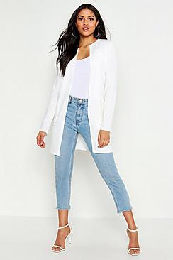Boohoo Tall Collarless Duster Jacket