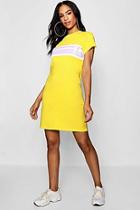 Boohoo Tall La Motocross Slogan Print T-shirt Dress