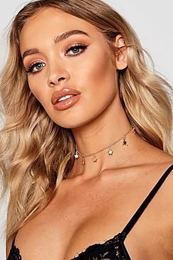 Boohoo Star Horn & Eye Chain Choker 3 Pck