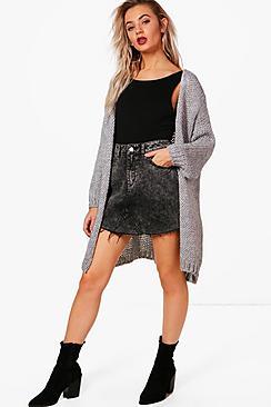 Boohoo Lurex Knit Cardigan