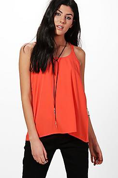 Boohoo Annabel Woven Strappy Cami