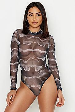 Boohoo Tie Dye Mesh Body