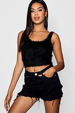 Boohoo Bum Rip High Waisted Denim Short