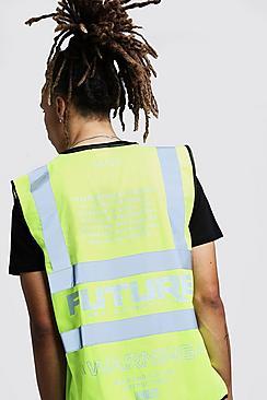 Boohoo Reflective Detail Man Future Hi-vis Vest