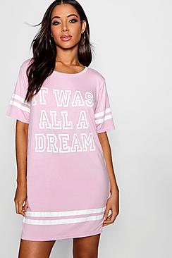 Boohoo Wendy It Was All A Dream Sleep Tee