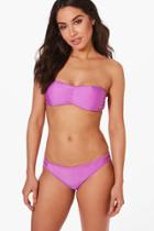 Boohoo Dominica Bandeau Bikini Set Purple