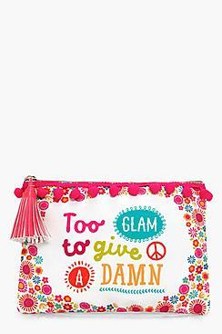 Boohoo Too Glam To Give A Damn Pouch