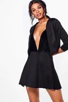 Boohoo Sinead Scuba Crop Jacket & Mini Skirt Co-ord