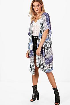 Boohoo Nancy Printed Kimono