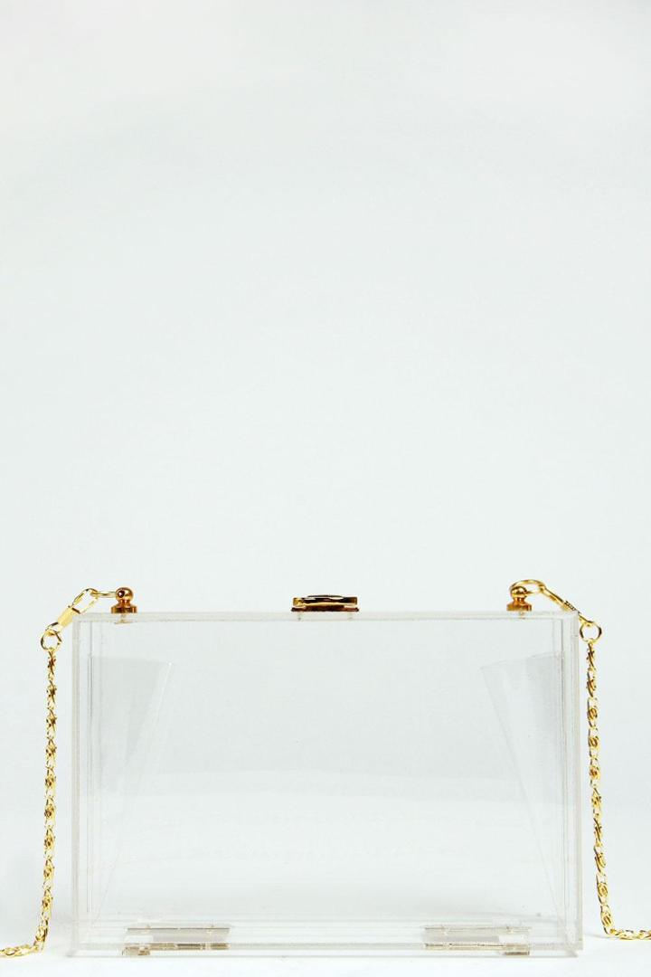 Boohoo Lucy Perspex Box Clutch - Clear