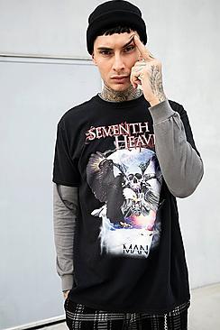 Boohoo Oversized Seventh Heaven Design T-shirt