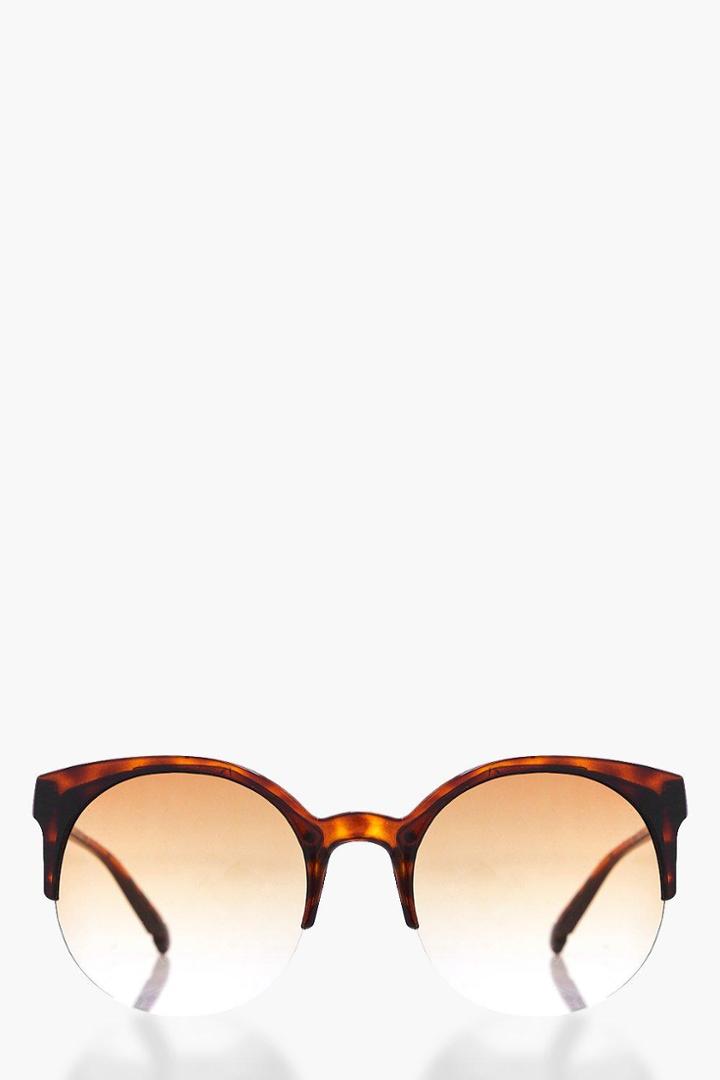 Boohoo Lucy Tortoise Wayfarer Sunglasses Brown