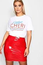 Boohoo Plus Maisie Mon Cheri Printed Tee