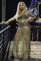 Boohoo Jordyn Metallic Lace Maxi Dress Gold
