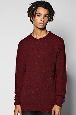 Boohoo Textured Mixed Yarn Crew Neck Jumper