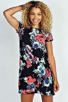 Boohoo Carley Floral Print Shift Dress