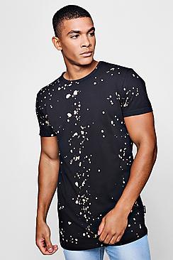 Boohoo Black Bleached Crew Neck T-shirt