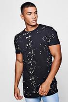 Boohoo Black Bleached Crew Neck T-shirt