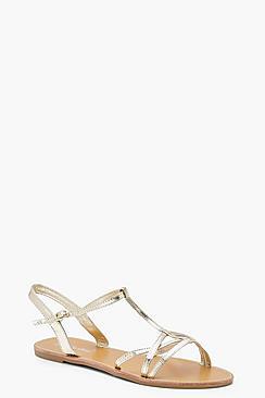 Boohoo Brooke Multi Strap Sandals