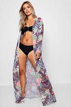 Boohoo Plus Tropical Aztec Kimono