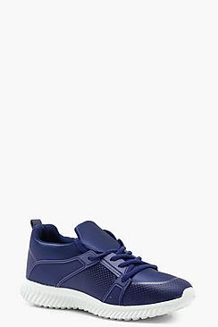 Boohoo Lacey Lace Up Sports Trainer
