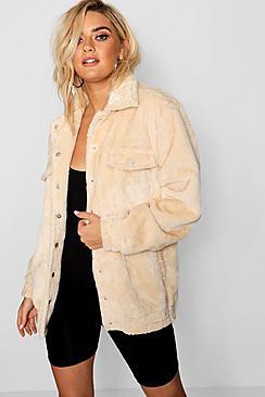 Boohoo Faux Fur Trucker Jacket