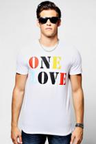 Boohoo Charity One Love Crew Neck T-shirt White