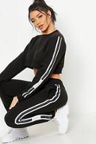 Boohoo Cropped Woman Sweater & Jogger Tracksuit