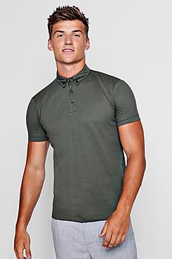 Boohoo Textured Jersey Polo