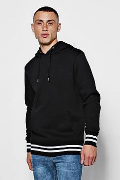 Boohoo Loose Fit Hoodie With Sports Rib