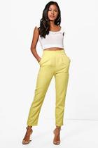 Boohoo Woven Ruffle Detail Slim Tie Trousers