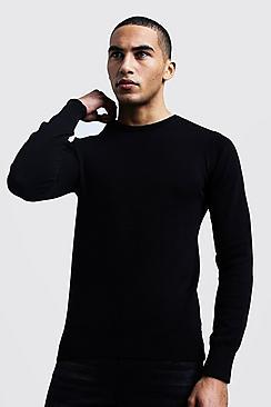 Boohoo Long Sleeve Crew Neck Jumper