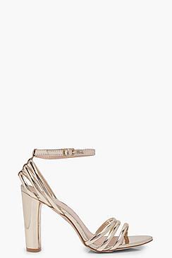 Boohoo Lola Cage 2 Part Disco Heel