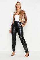 Boohoo Plus Pu Pocket Tapered Trouser
