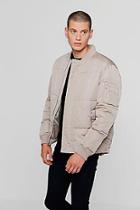 Boohoo Puffer Jacket With Bomber Neck
