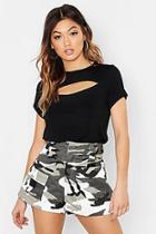 Boohoo Basic Cut Out Detail T-shirt