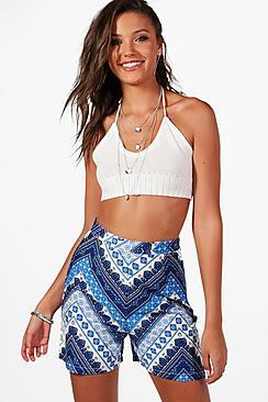 Boohoo Tall Layla Paisley Flippy Short