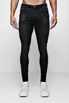 Boohoo Super Skinny Jeans With Light Distressing
