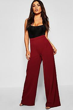 Boohoo High Waisted Woven Wide Leg Trousers