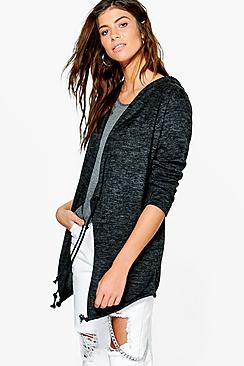 Boohoo Amy Brushed Knit Hooded Jacket