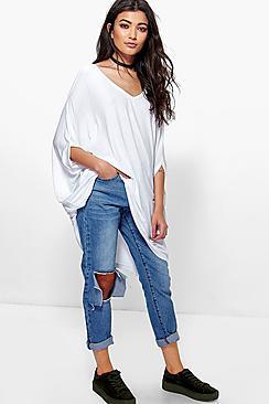 Boohoo Lexi Cold Shoulder Tunic Top