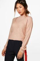 Boohoo Caroline Turtle Neck Ribbed Jumper