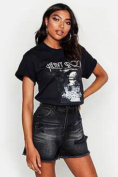 Boohoo Tall Heavy Rock Band T-shirt